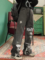 Gothic Baggy Women Punk Hippie Streetwear Y2K Wide Leg Pant