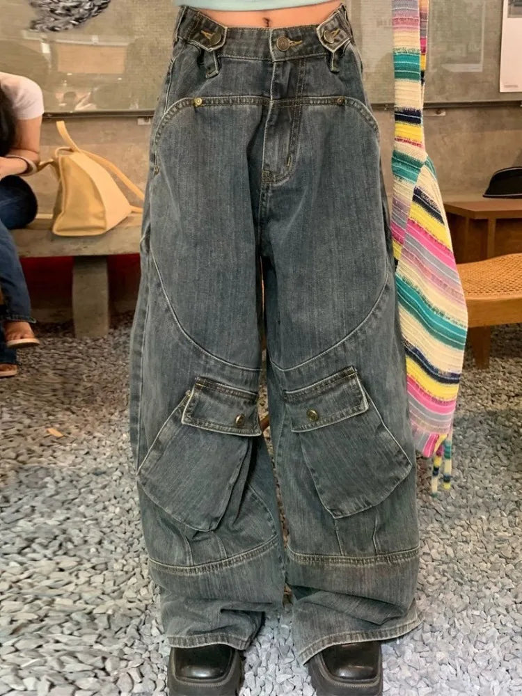 Grunge Baggy Cargo Vintage 90s Distressed Wide Denim Harajuku Oversize Pant Main image