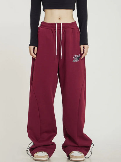 Harajuku Basic Star Sports Oversized Korean Fashion Wide Leg Pant