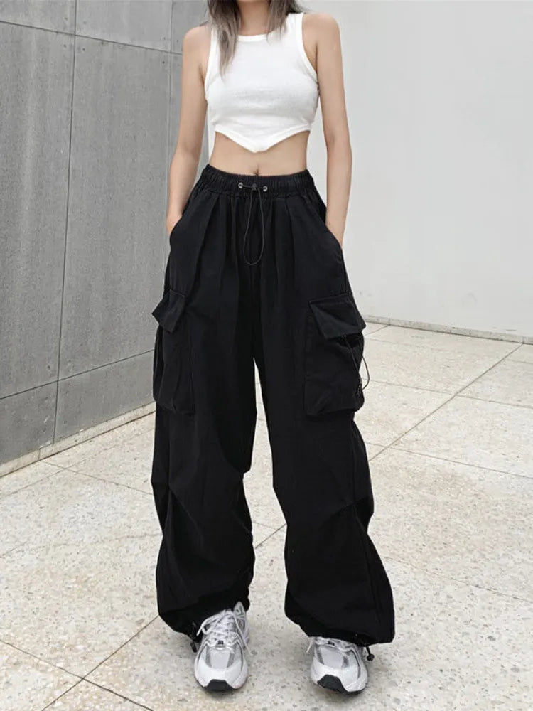 Harajuku Parachute Streetwear Baggy Cargo Women Y2K Edgy Jogging Pant Main image