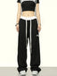 Hip Hop Gray Patchwork Jogging Wide Leg Sports Harajuku Korean Pant