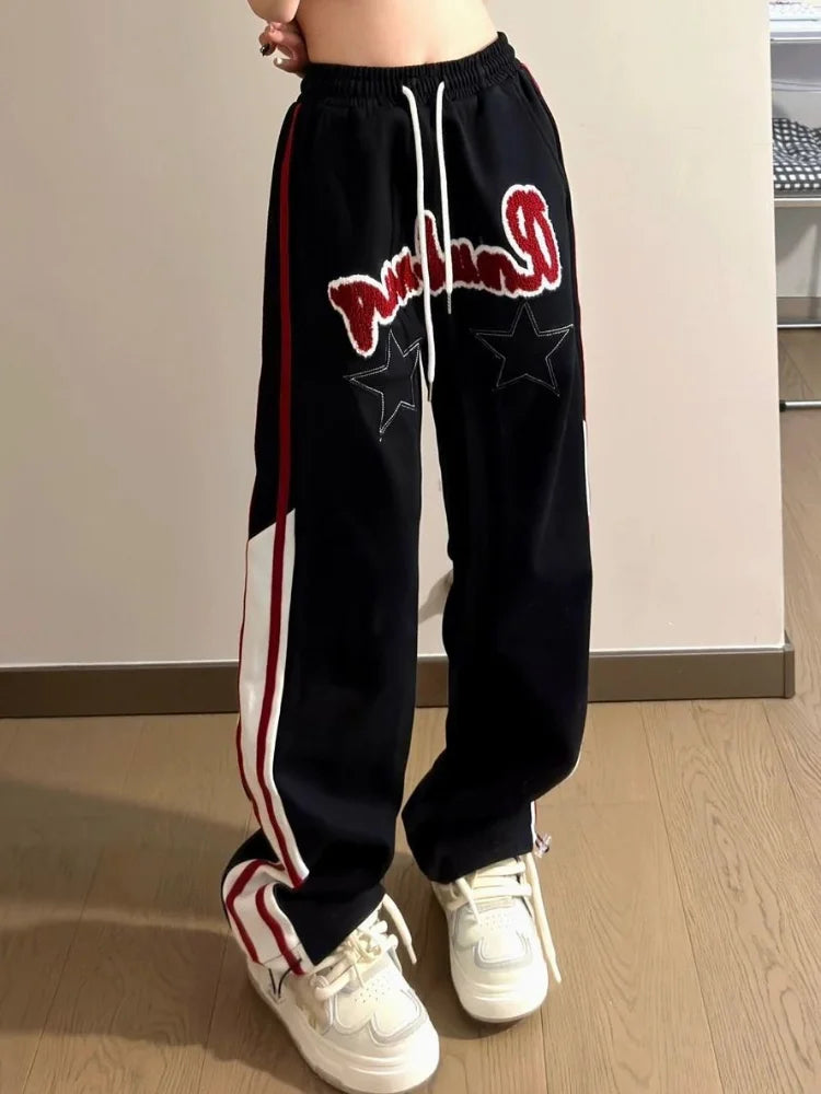 Vintage Star Baggy Women Y2K Retro Striped Sweatpants Pant Main image