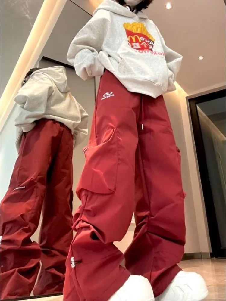Gorpcore Cargo Parachute Women Y2K Techwear Oversize Wide Leg Pant Main image