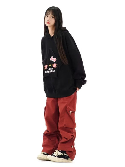 Gorpcore Cargo Parachute Women Y2K Techwear Oversize Wide Leg Pant