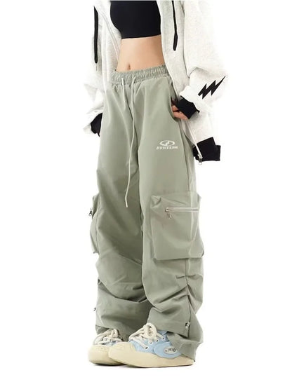 Gorpcore Cargo Parachute Women Y2K Techwear Oversize Wide Leg Pant