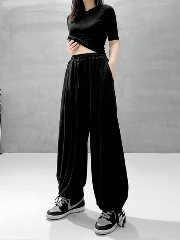 Gray Joggers Sweatpants Women Korean Fashion Oversize Loose Pant