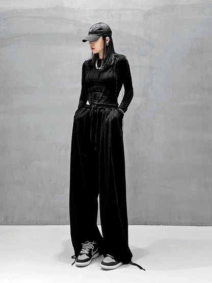 Gray Joggers Sweatpants Women Korean Fashion Oversize Loose Pant
