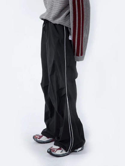 Techwear Black Baggy Sweatpants Vintage Streetwear Oversized Jogging Pant