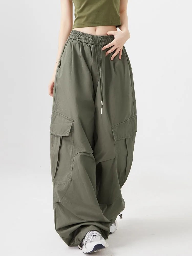 Gorpcore Green Oversize Japanese Beige Harajuku Baggy Pant Main image