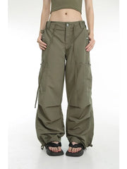 Retro Y2K Cargo Women High Street Drawstring Wide Leg Aesthetic Pant