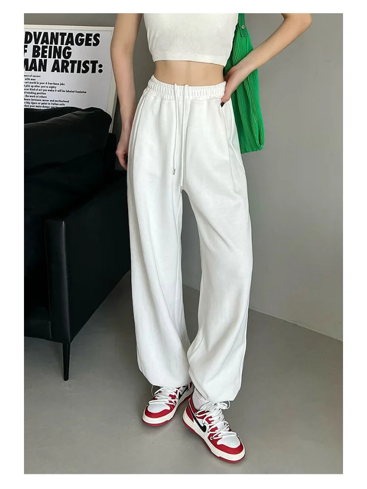 White Baggy Sweatpants Korean Fashion Oversized Wide Leg Harajuku Pant Main image
