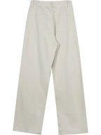 Beige Basic Cargo Women Y2K Vintage Oversize Loose Pant