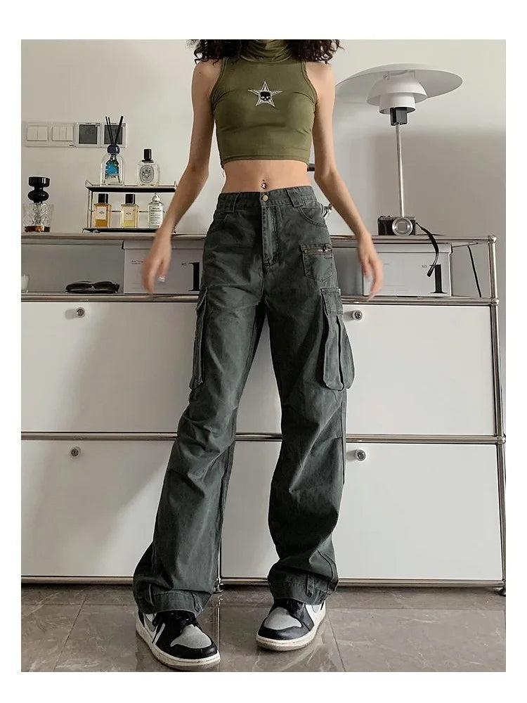 Y2K Japanese Style Vintage Gyaru Streetwear Oversize Wide Leg Harajuku Hippie Pant Main image