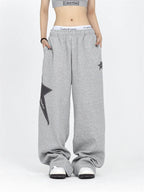 Star Jogging Sweatpants Women Harajuku Retro Vintage Patchwork Pant