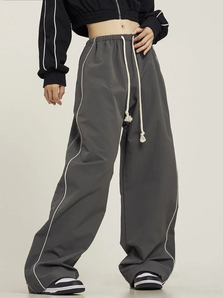 Y2K Vintage Striped Baggy Sweatpants Harajuku Techwear Cargo Wide Leg Pant Main image