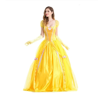 Halloween Belle Beauty and the Beast Adult Princess Female Anime Cosplay Costume