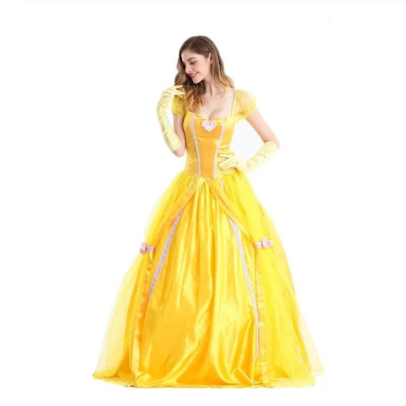 Halloween Belle Beauty and the Beast Adult Princess Female Anime Cosplay Costume