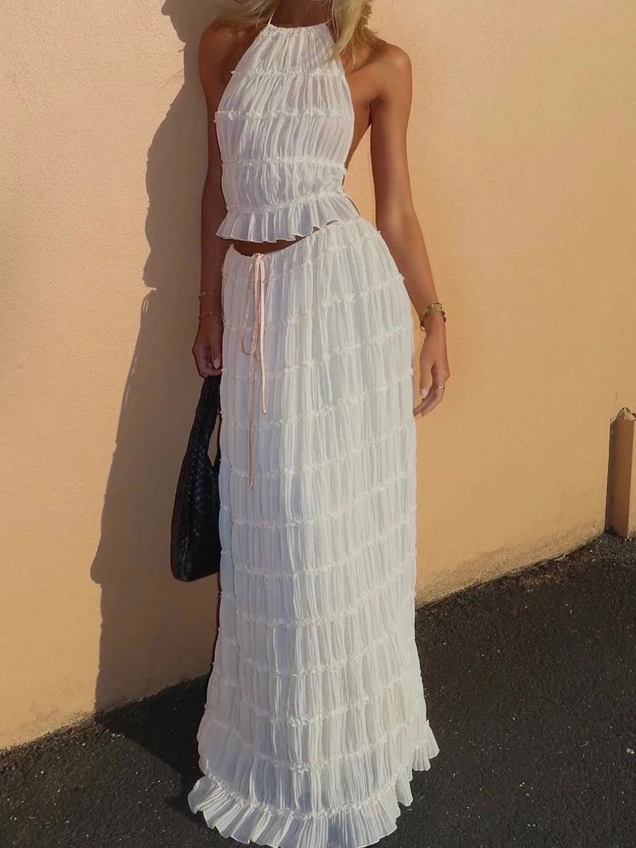DressBetty - Summer Beach Sleeveless Backless Tank Skirt Main image