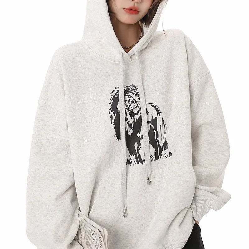 Elegant Loose Casual Minimalist Stylish Autumn Fashion Hoodie