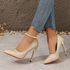 Designer Pointed Toe Red Bottom  Party High Heels High Heel