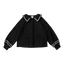 Original Autumn Winter Long Lapel Striped Black Single Coat