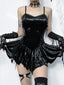 Hollow Out Spaghetti Straps Velvet  Sleeveless V Neck Backless Bodycon Dress