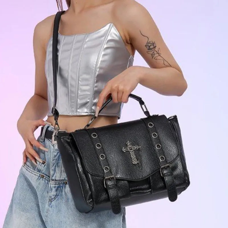 Goth Style Large Capacity Skull Computer Multi-function Unisex Waterproof Backpack Bag Main image