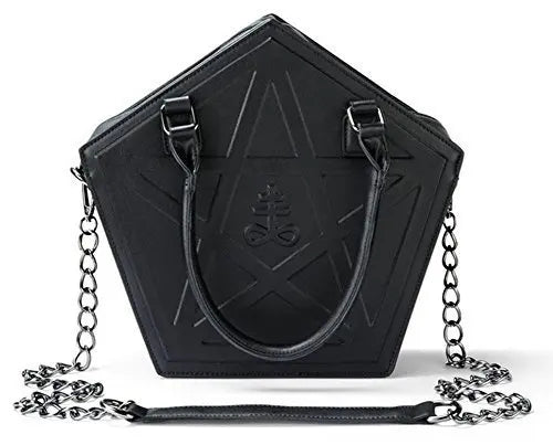 Pentagram Punk Darkness Gothic Soft Leather High Quality Chain Bag