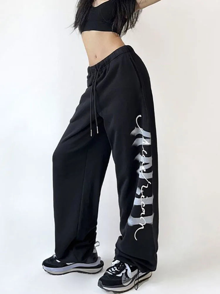 Hip Hop Streetwear Joggers Trendy Y2K Letter Print Sweatpants Main image