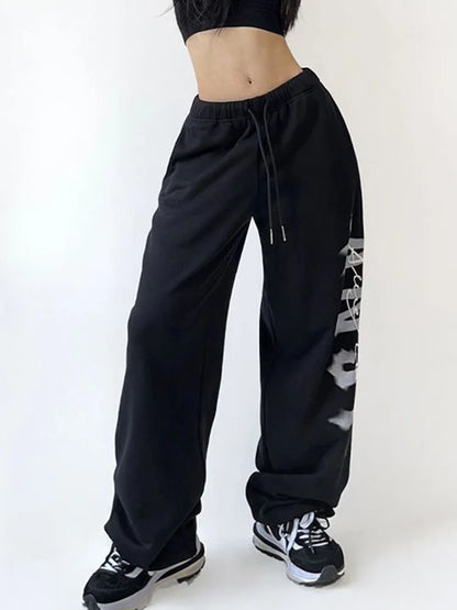 Hip Hop Streetwear Joggers Trendy Y2K Letter Print Sweatpants