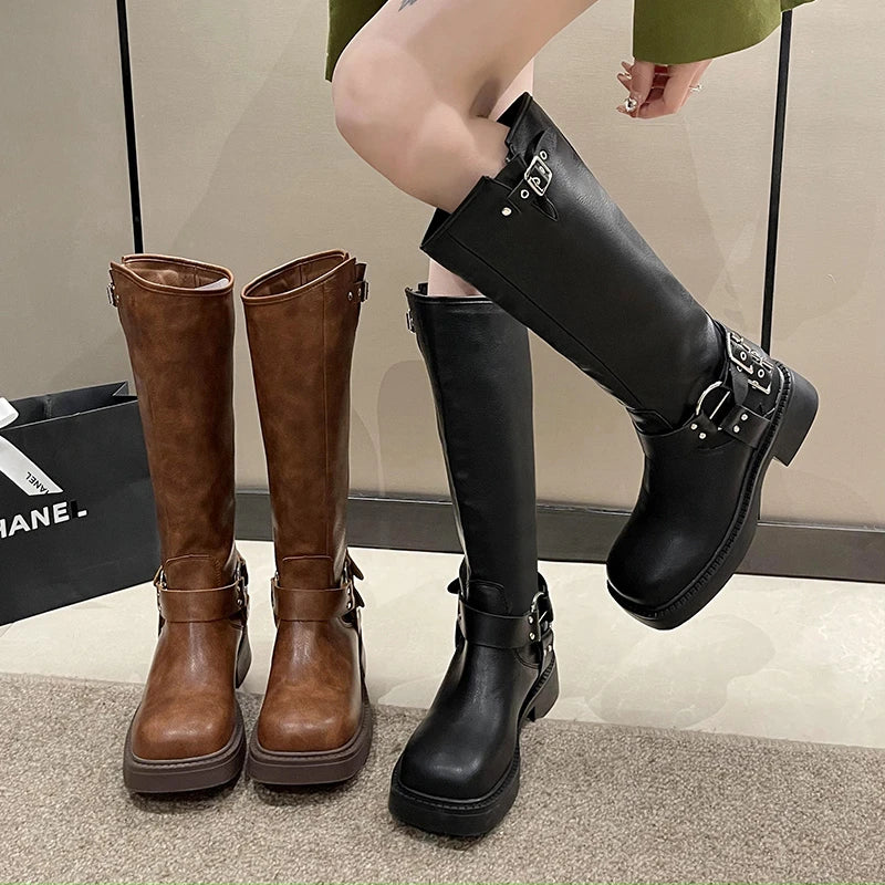 Elegant Chic Stylish Pointed Toe Comfortable Knee High Boots Main image