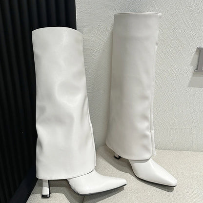 Trendy Elegant Stylish Comfortable Fashionable Chic Pointed Toe Knee High Boots