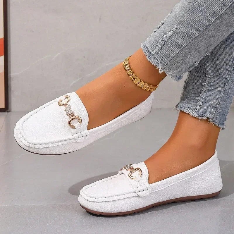 Solid Soft Sole Comfortable Slip On Casual Autumn Round Toe Flats Loafers Secondary image