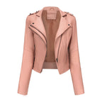 Short Lapel Casual Chic Brown Slim Vintage Windbreaker Jacket