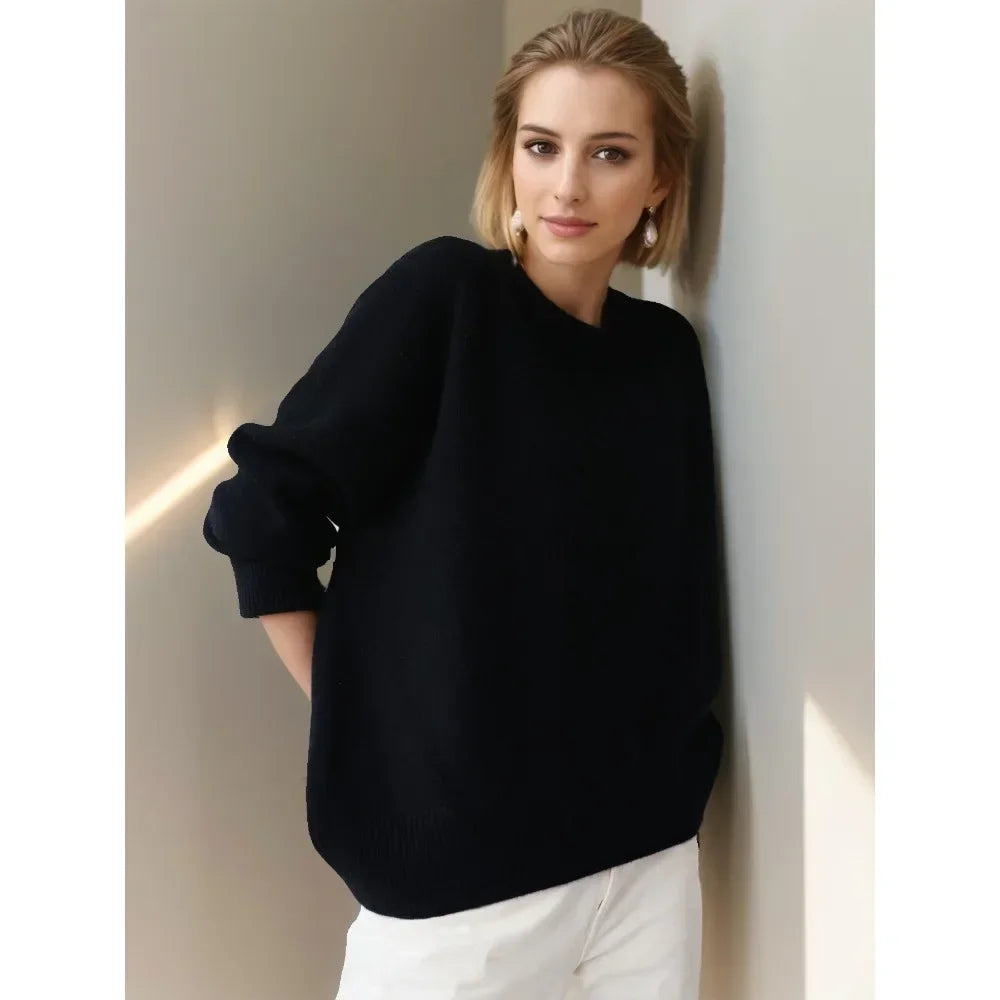 Oversized Loose Casual Autumn Winter Warm Thick Knit Sweater Main image