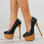 2024 New Arrival Woodiness Platform  Slingback Super High High Heel