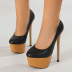 2024 New Arrival Woodiness Platform  Slingback Super High High Heel