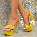 Fashionable  2024 Open Toe Super High Platform High Heel Designer High Heel