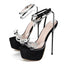 Elegant  Party Wedding  Open Toe PVC Transparent High Heel