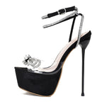 Elegant  Party Wedding  Open Toe PVC Transparent High Heel