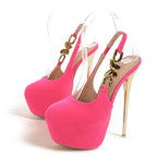 Elegant Wedding Banquet Fashion Metal Butterfly Extreme High High Heel