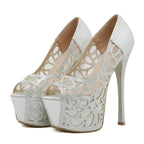 Elegant Wedding Banquet  Peep Toe Platform High Heel High Heel