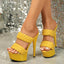 New Design Weave Leather Platform Modern  Peep Toe High Heel