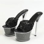 Peep Toe Party Club Strip Extreme High High Heel High Heel