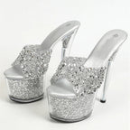 Peep Toe Party Club Strip Extreme High High Heel High Heel