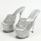 Peep Toe Party Club Strip Extreme High High Heel High Heel