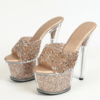 Peep Toe Party Club Strip Extreme High High Heel High Heel