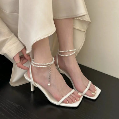 Summer High-heeled Fashion Comfort Leather Suit Female Beige Shoes Low Heel Pumps