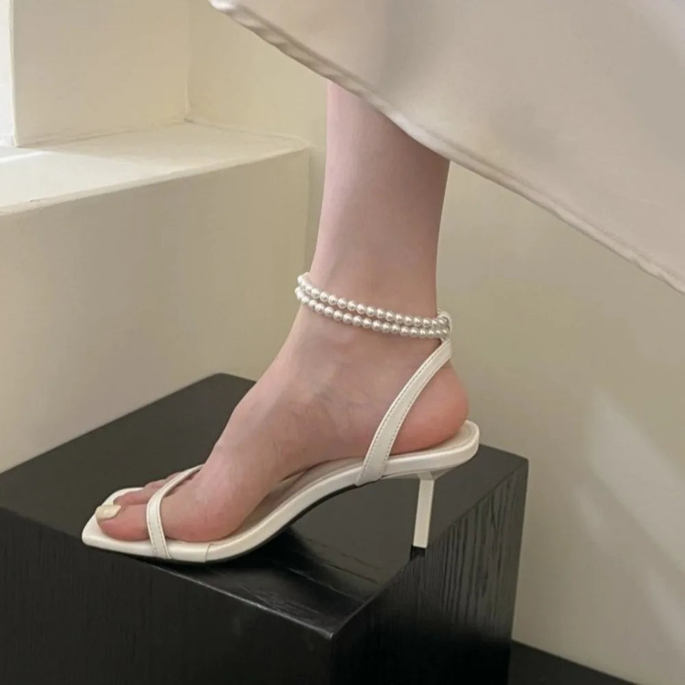 Summer High-heeled Fashion Comfort Leather Suit Female Beige Shoes Low Heel Pumps Secondary image