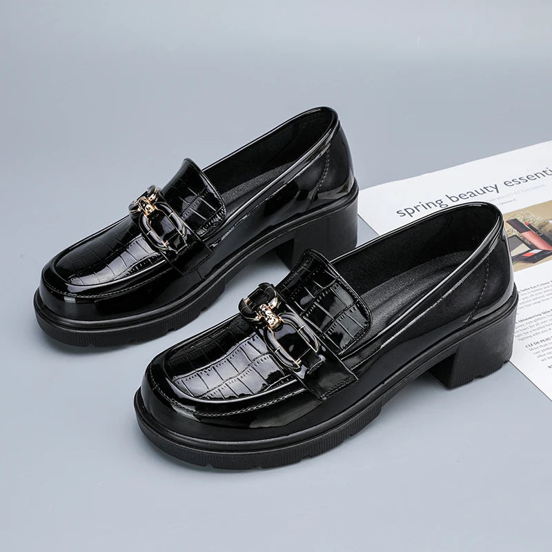 Plus Size British Style Platform Light Casual Designer Office Flats Loafers Secondary image